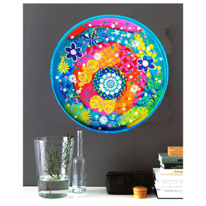 Original Painting - The Painted Tray Turquoise 2