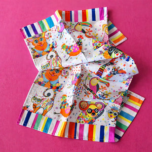 Rainbow Safari Tea Towel