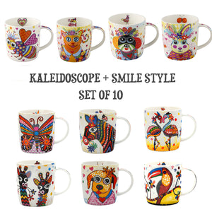 Smile Style & Kaleidoscope Mugs (set of 10)