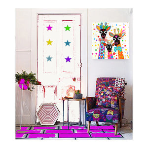 Hand Embellished Art - Towering Trio