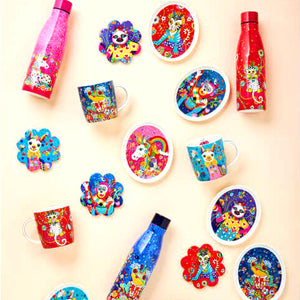 6 Rainbow Unicorn Plates