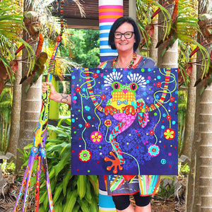 Original Painting - Banjo - Green Tree Frog