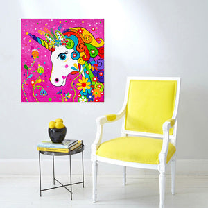 Canvas Wall Art - Rainbow Unicorn 1