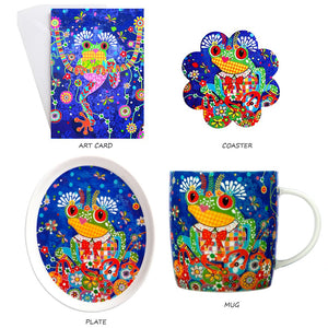 Rainbow Jungle Frog Coasters (set of 6)