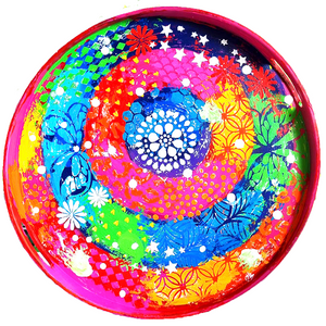 Original Painting - The Painted Tray Magenta