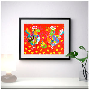 Wall Art Framed Print - Chicken Dance