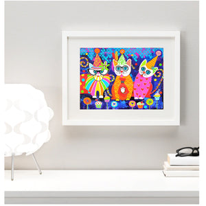 Wall Art Framed Print - Cupcakes - Cats