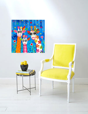 Canvas Wall Art - Mr Gees Family -Giraffe