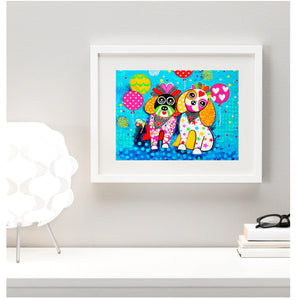 Wall Art Framed Print - Oodles of Love - Cavoodle