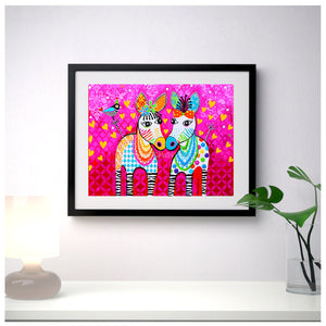 Wall Art Framed Print - Zig Zag Zebras