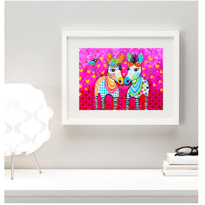 Wall Art Framed Print - Zig Zag Zebras