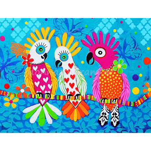 Wall Art Framed Print - Chatter - Cockatoos