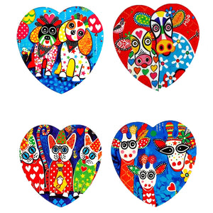 Love Heart Coasters (set of 4)
