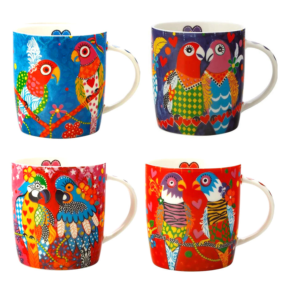 4 Bird Mugs