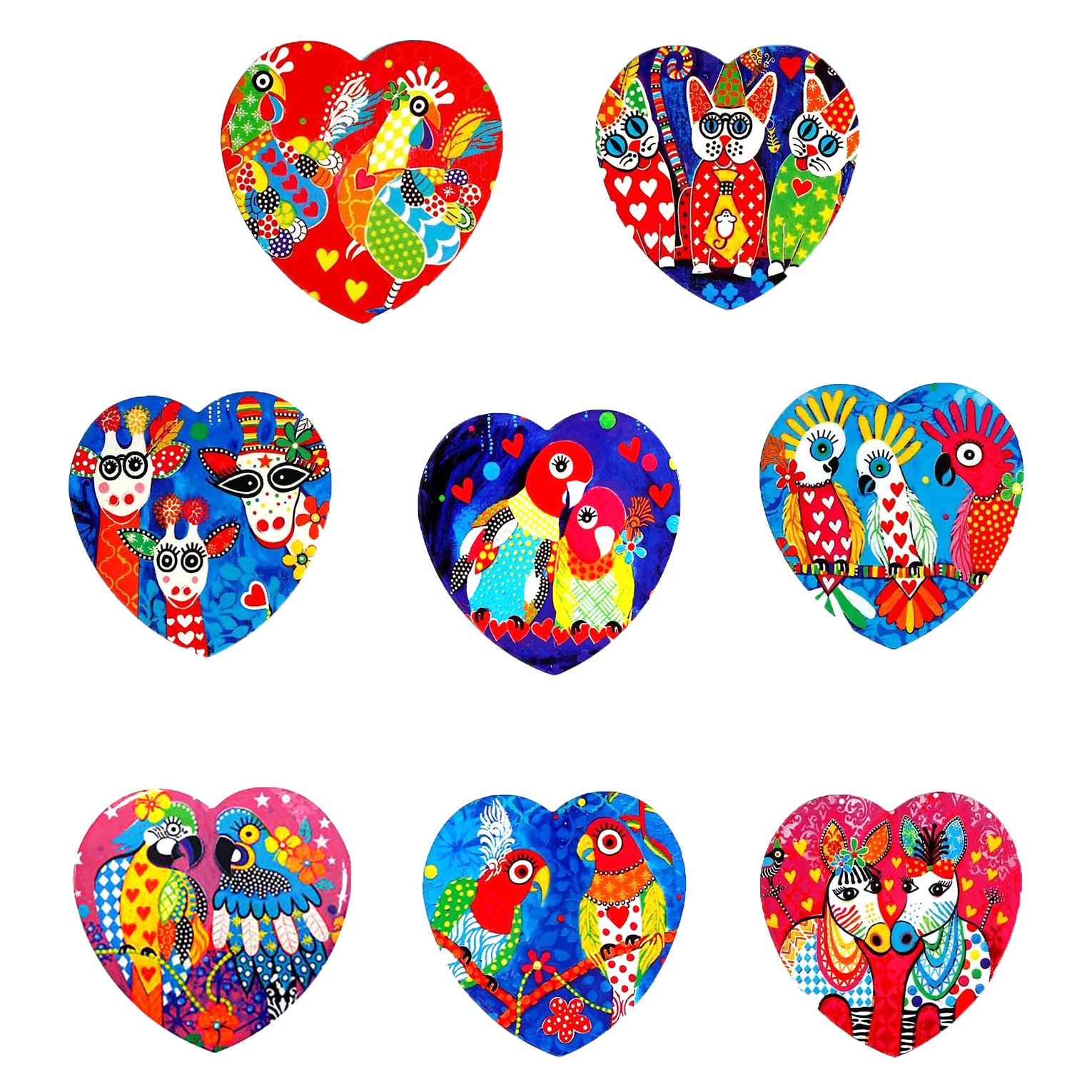 Love Heart Coasters (set of 8)