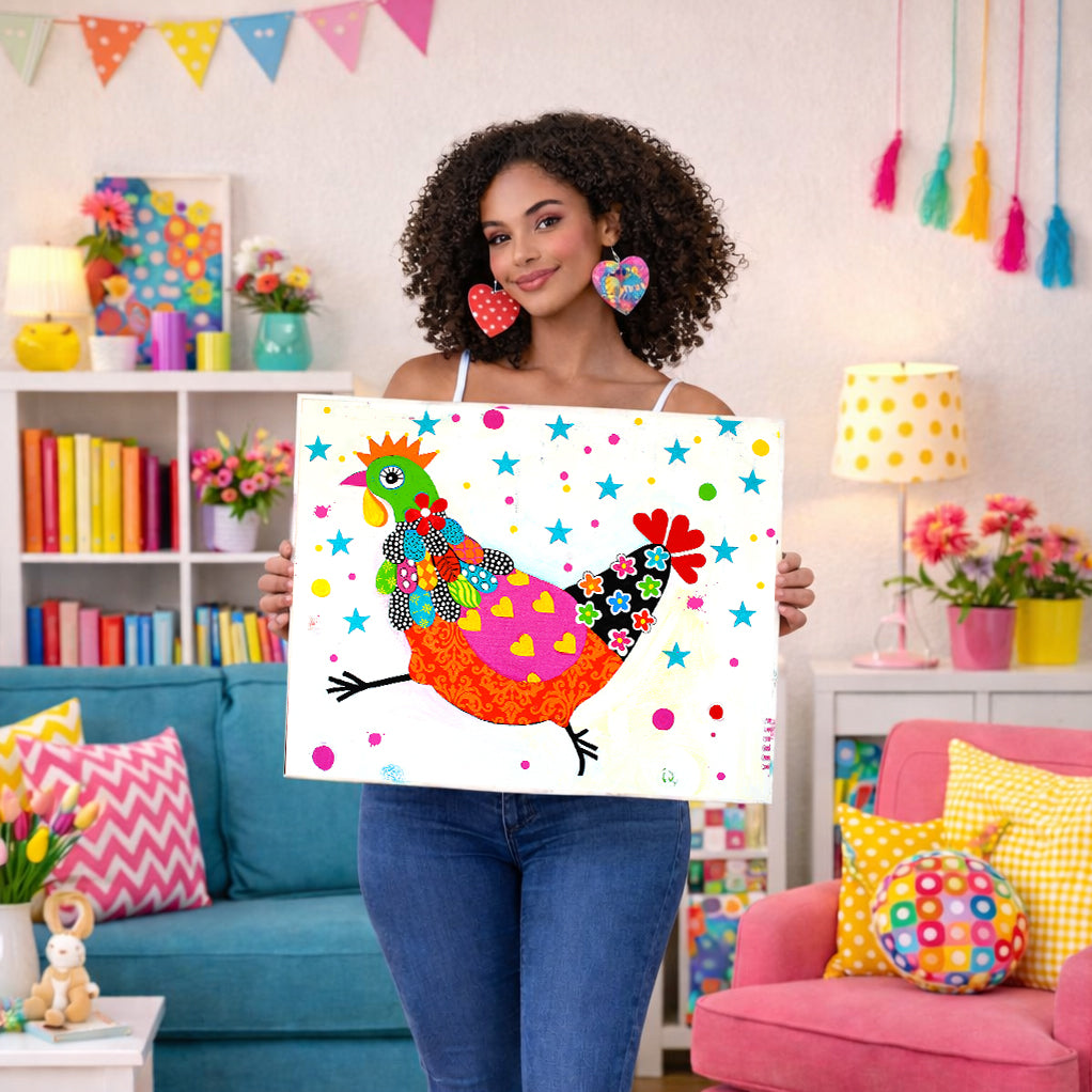 Hand-Embellished Chicken Run