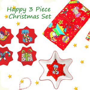 Happy 3 Piece Christmas Set