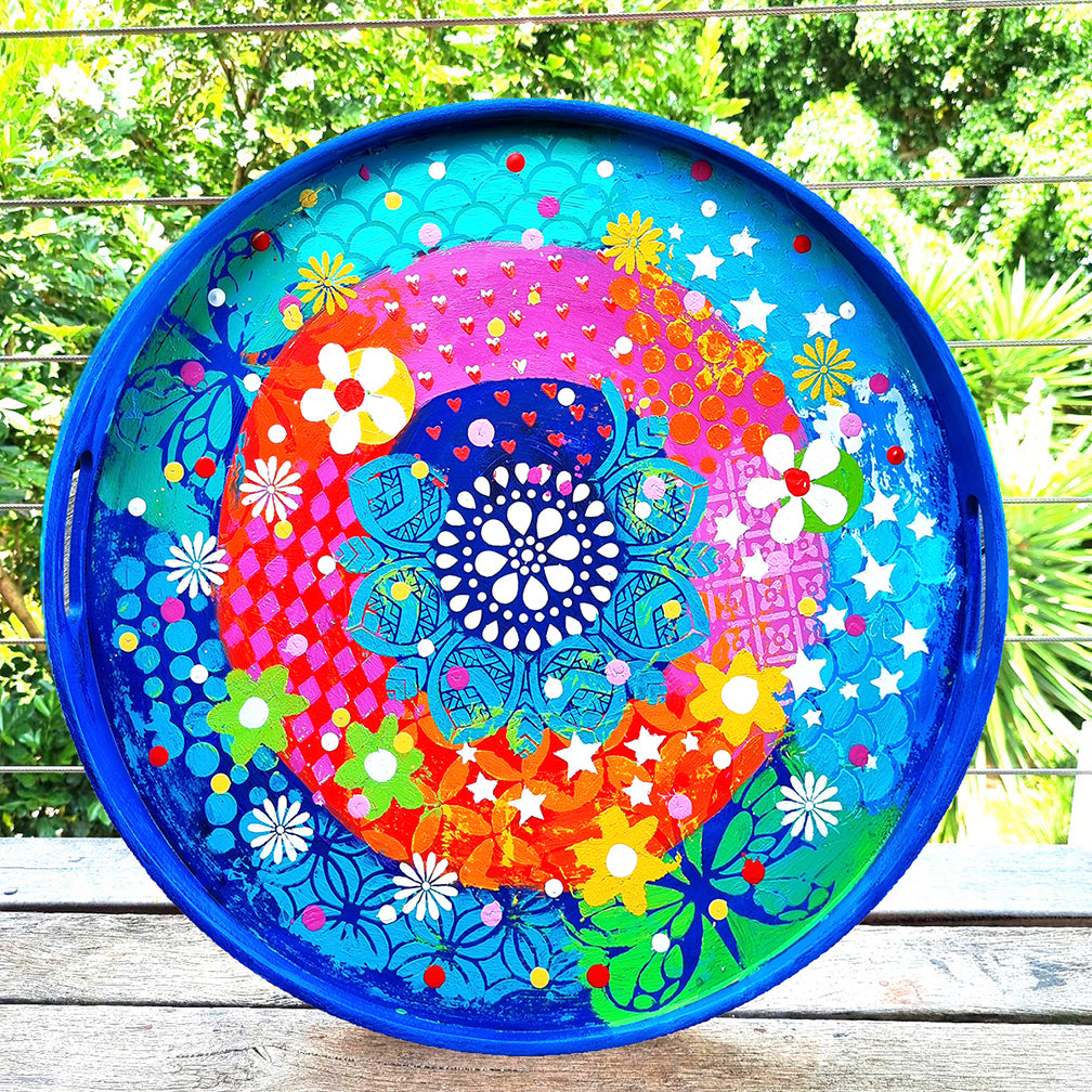 Original Painting - The Painted Tray Ultramarine