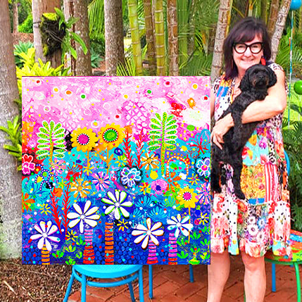 Original Painting - Garden of Colourful Delights