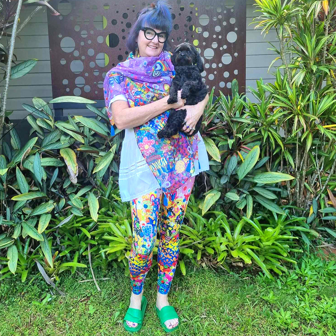 Liquid Sunset Leggings + Scarf Bundle