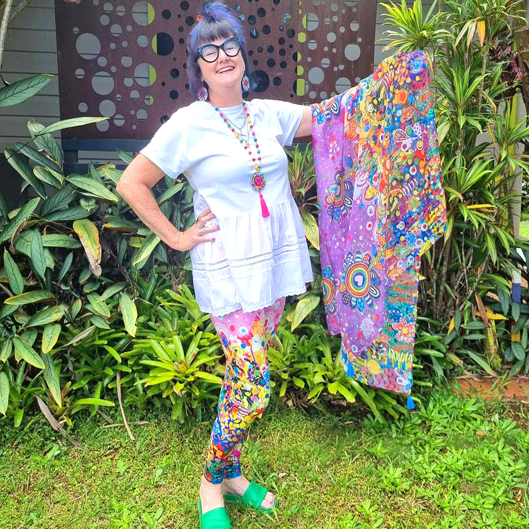 Liquid Sunset Leggings + Scarf Bundle