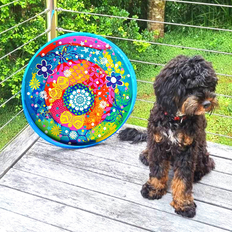 Original Painting - The Painted Tray Turquoise 2