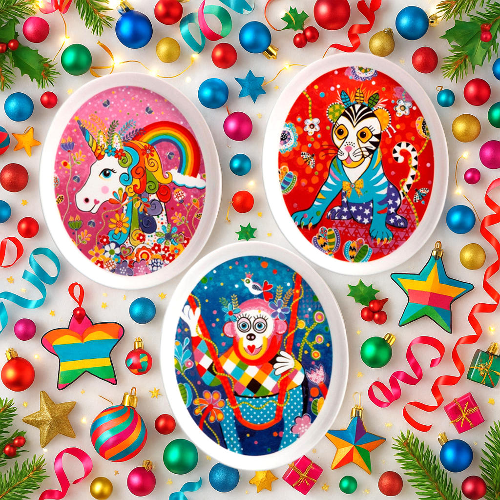 Rainbow Unicorn Plate