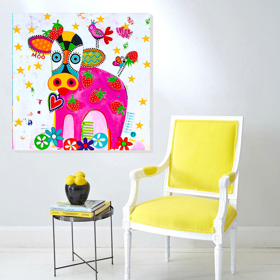 Canvas Wall Art  - Strawberry Milk