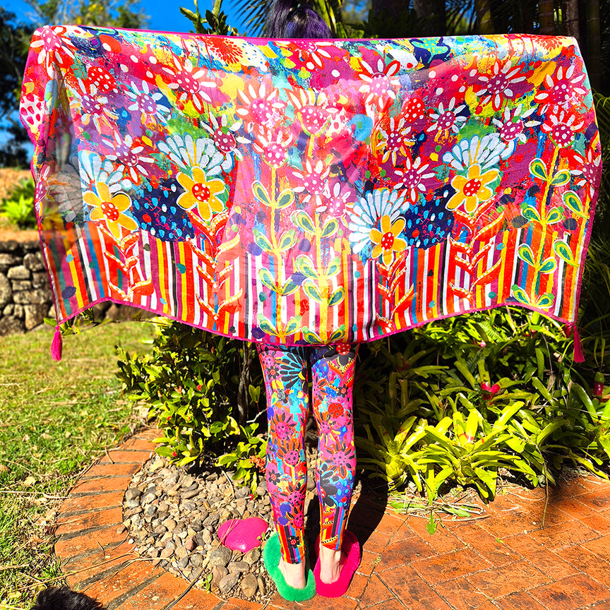 Wildflower Whirl Leggings + Scarf Bundle