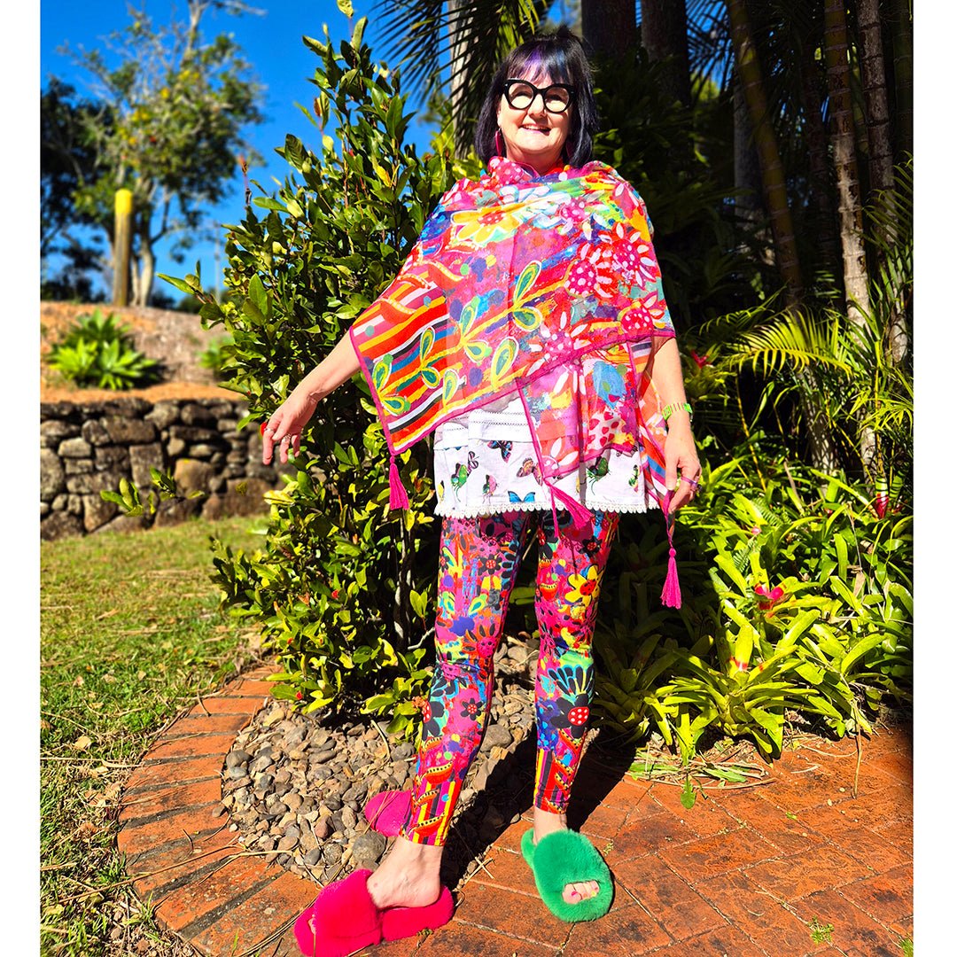 Wildflower Whirl Leggings + Scarf Bundle