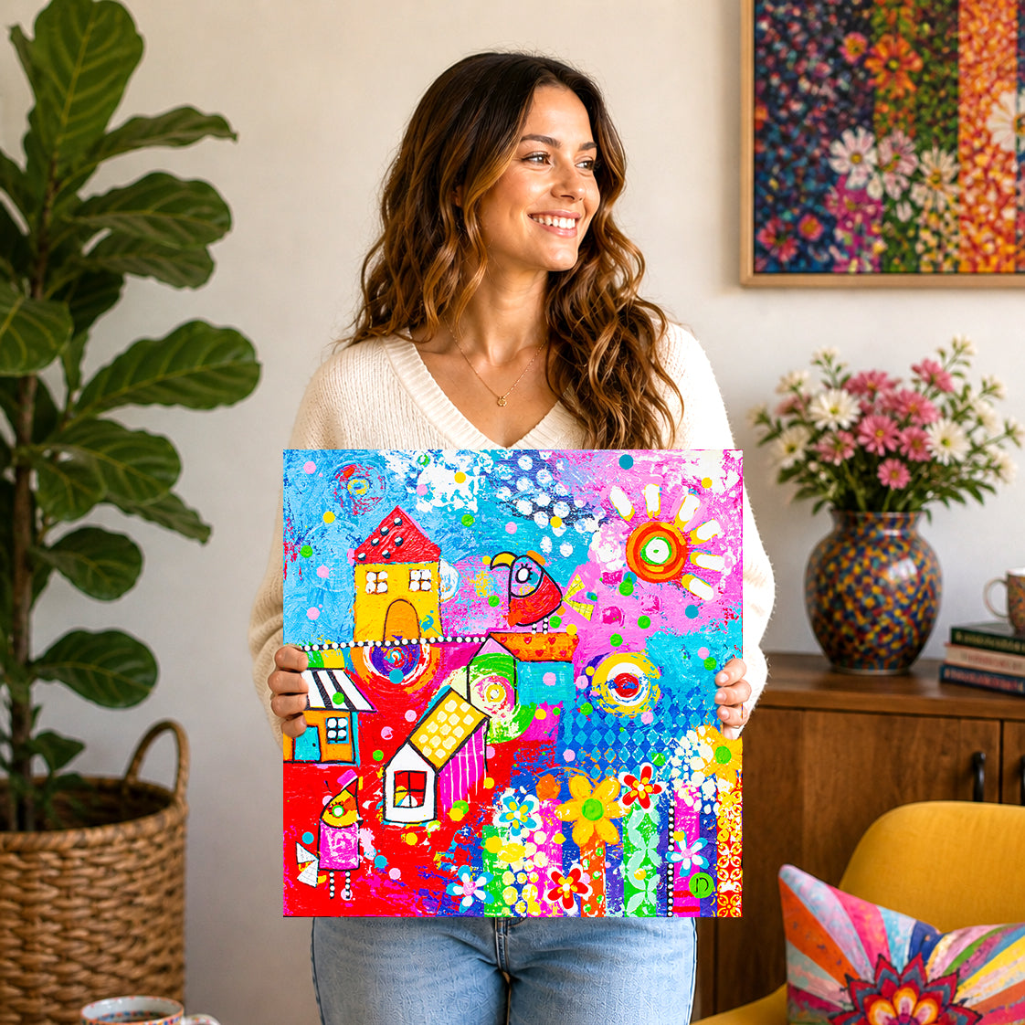 Original Painting - Little World of Joy