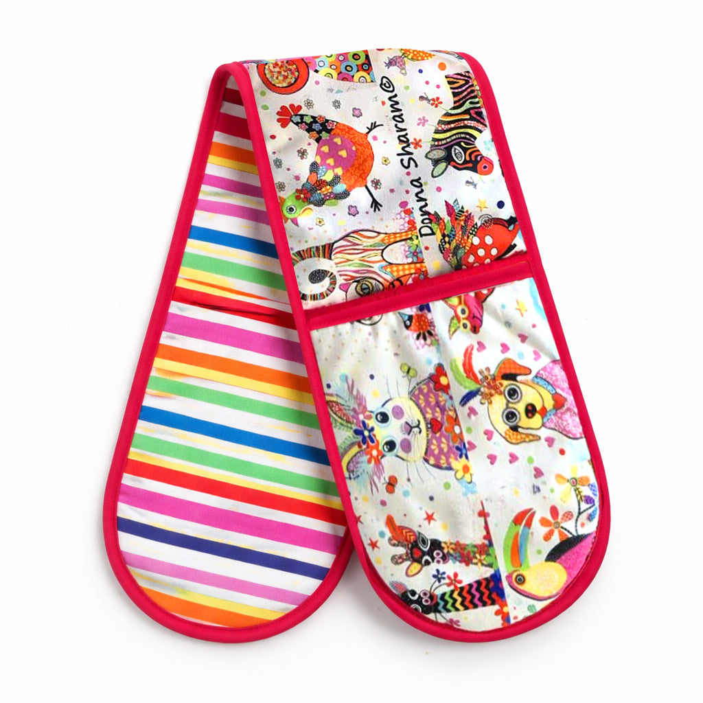 Rainbow Safari Oven Mitt