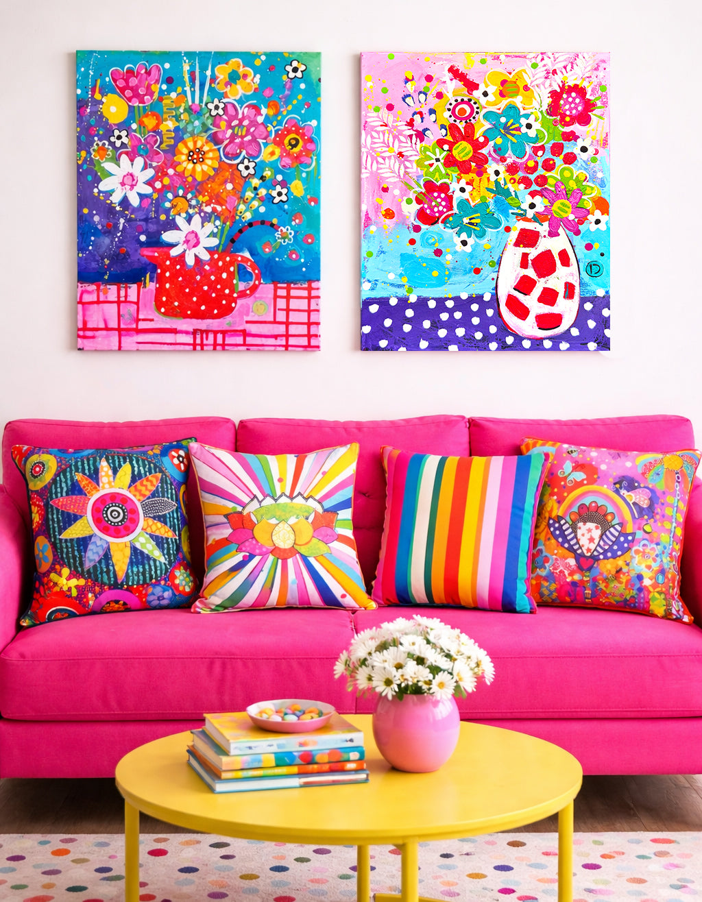 Original Painting - Still Life on Check Table Cloth