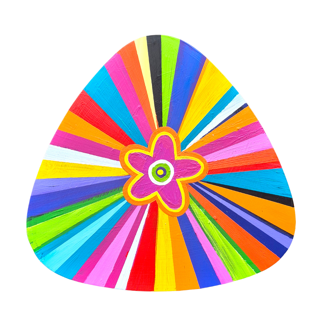 Candy Stripes Art Table - Hand Painted