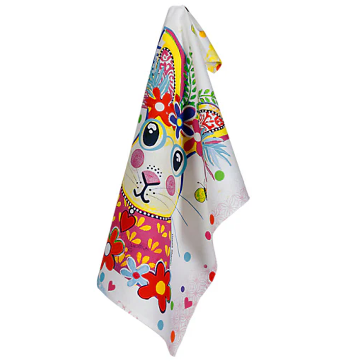 Kaleidoscope Rabbit Tea Towel