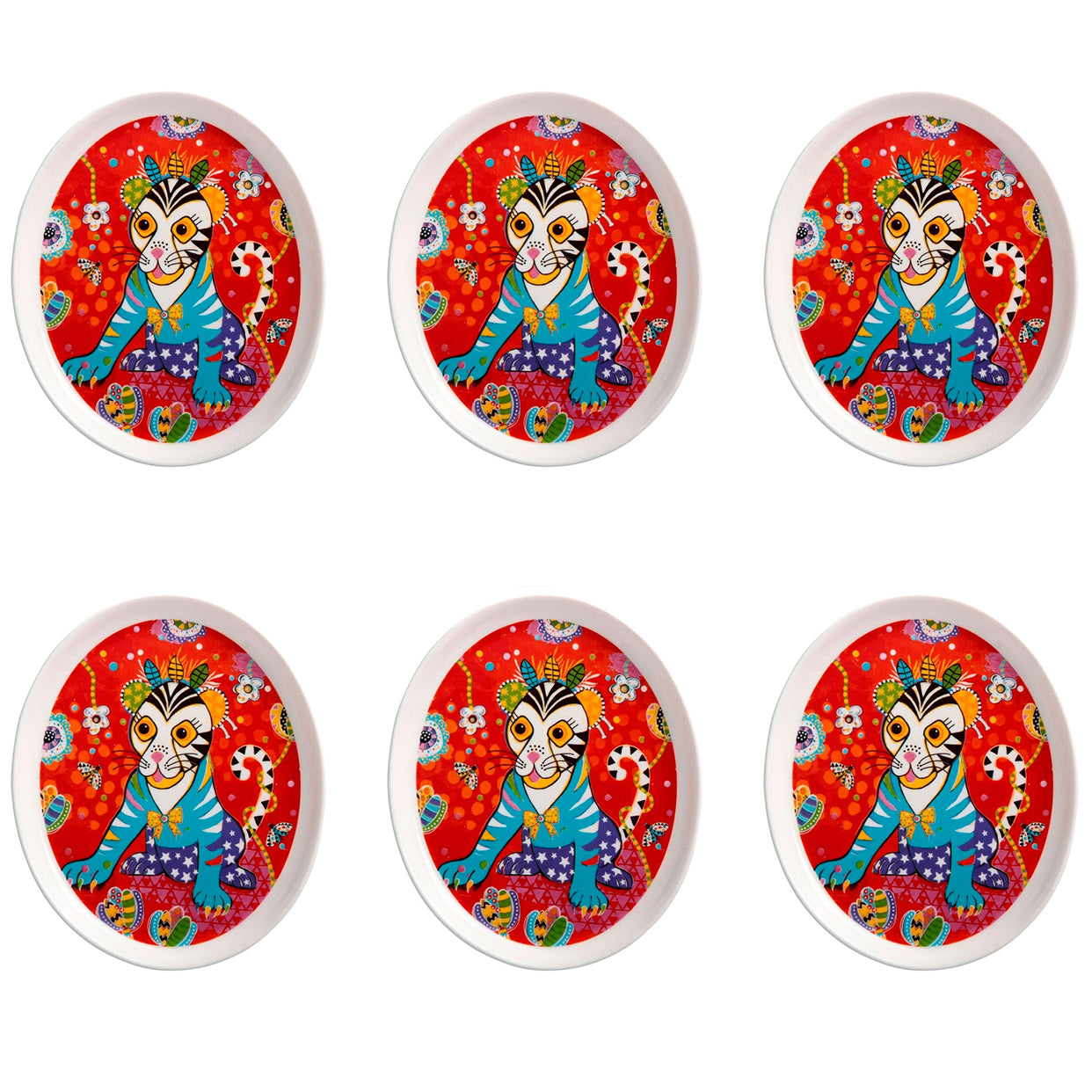 6 Tiger Plates