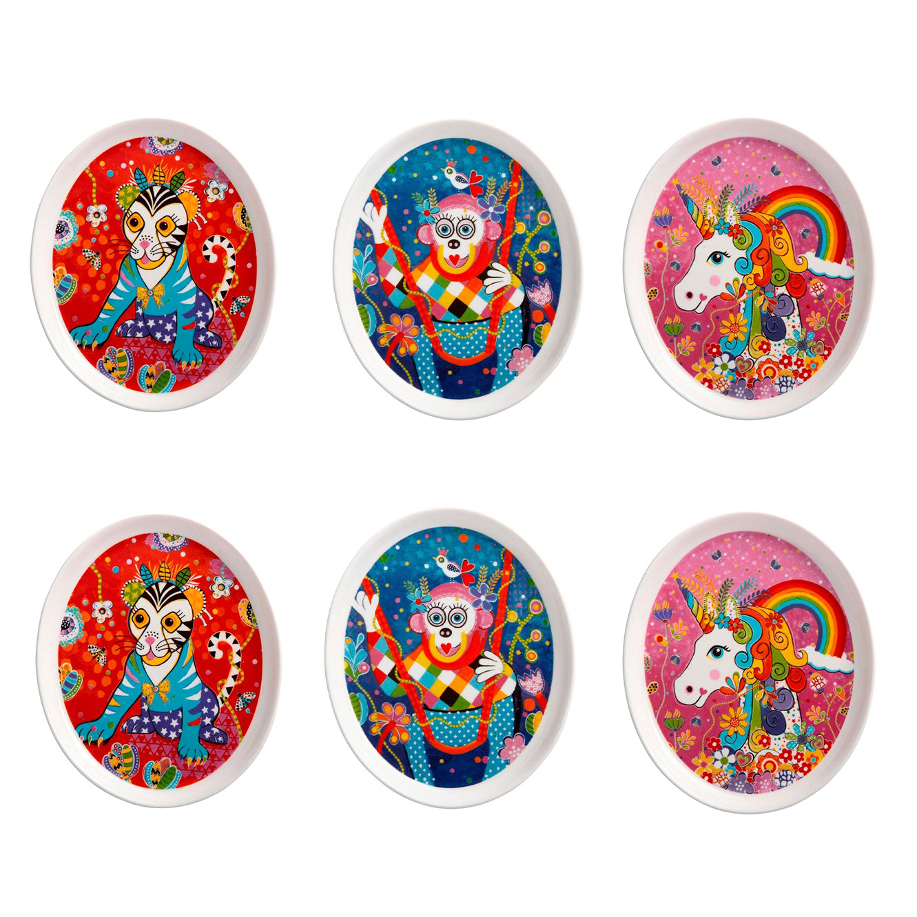 6 Animal Plates