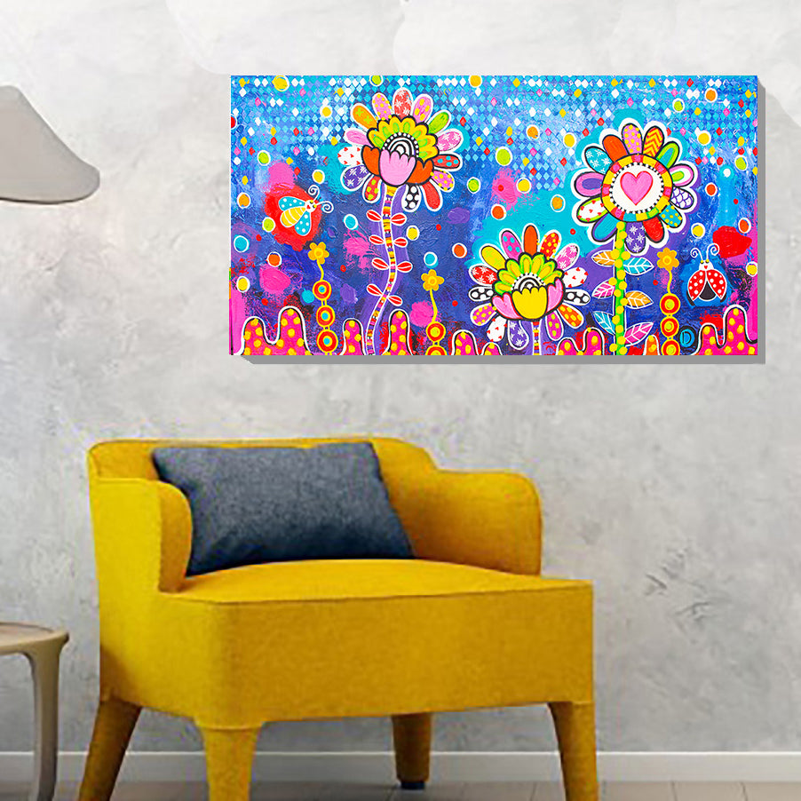 Original Painting - True Blue Blooms