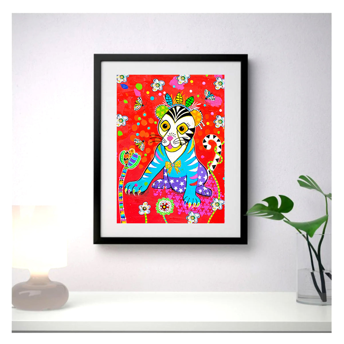 Wall Art Framed Print - Tiggy - Tiger Cub
