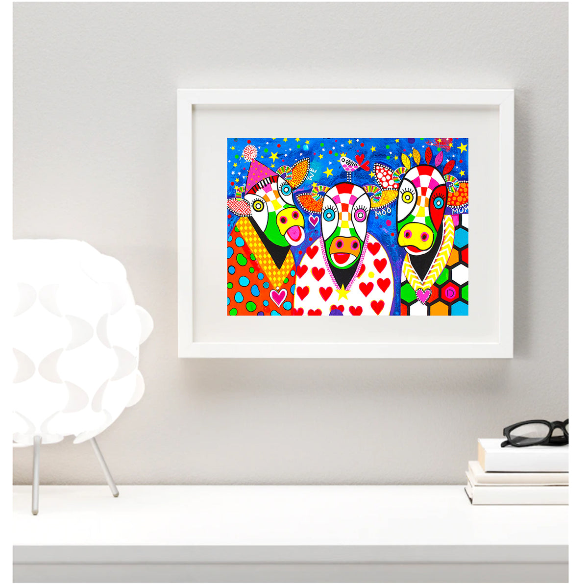 Wall Art Framed Print - Betsy's Boys - Cows