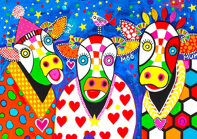 Wall Art Framed Print - Betsy's Boys - Cows