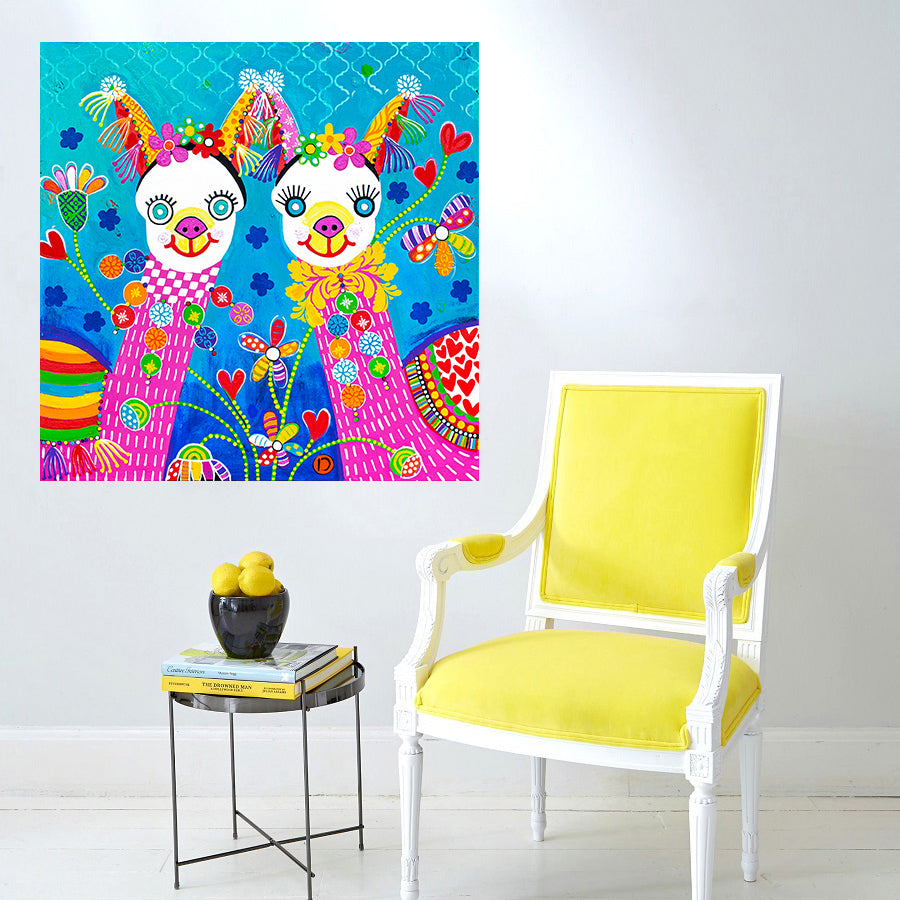 Canvas Wall Art - LLively and LLovely LLama
