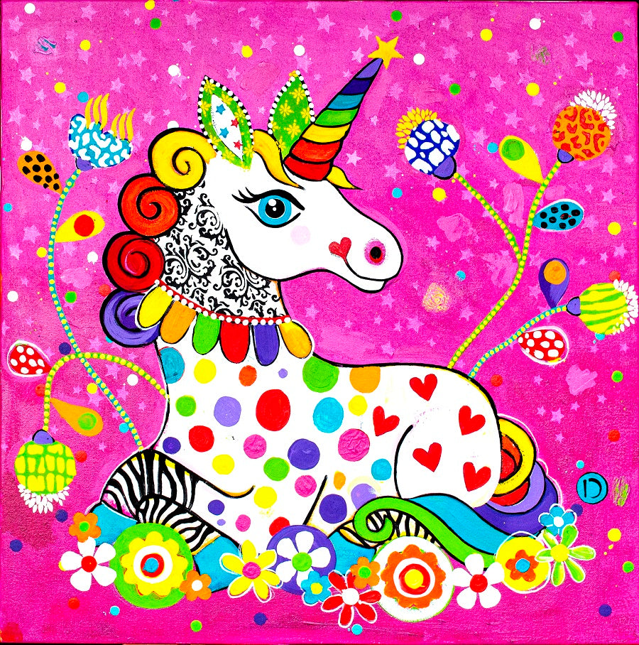 Original Painting - Rainbow Unicorn II