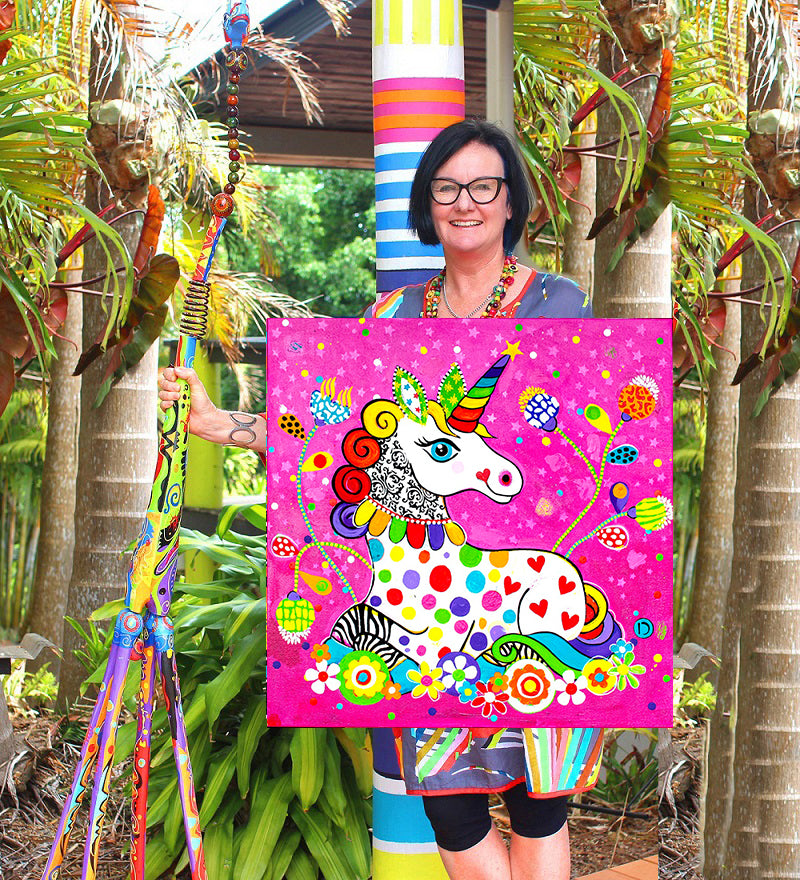 Original Painting - Rainbow Unicorn II