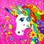 Canvas Wall Art - Rainbow Unicorn 1