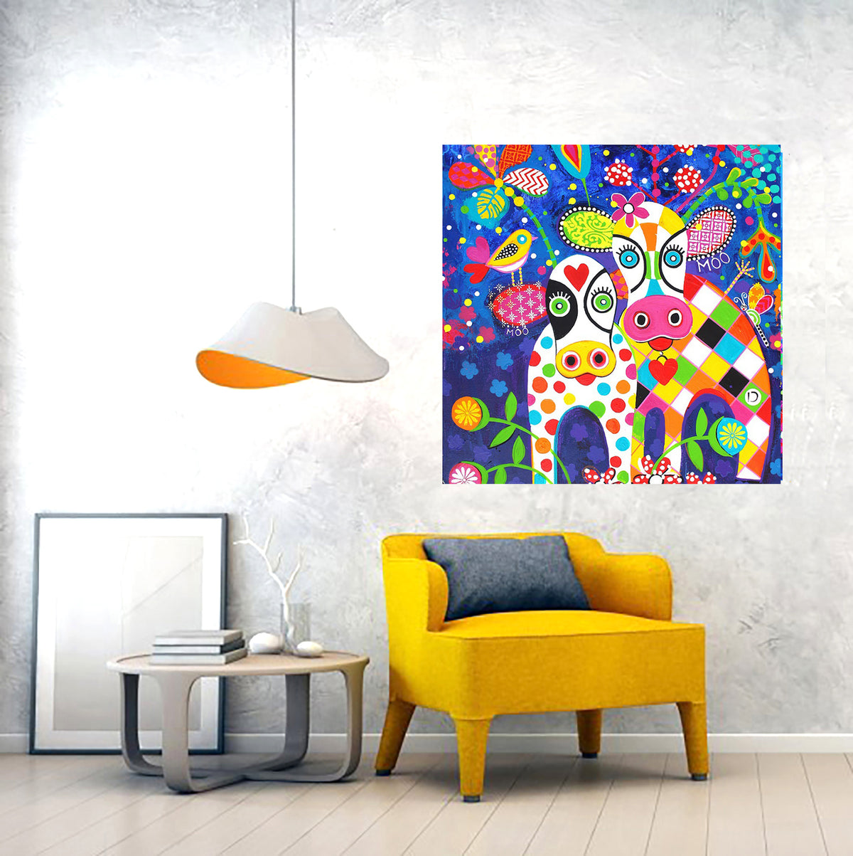 Canvas Wall Art - Summer Loving - Cows