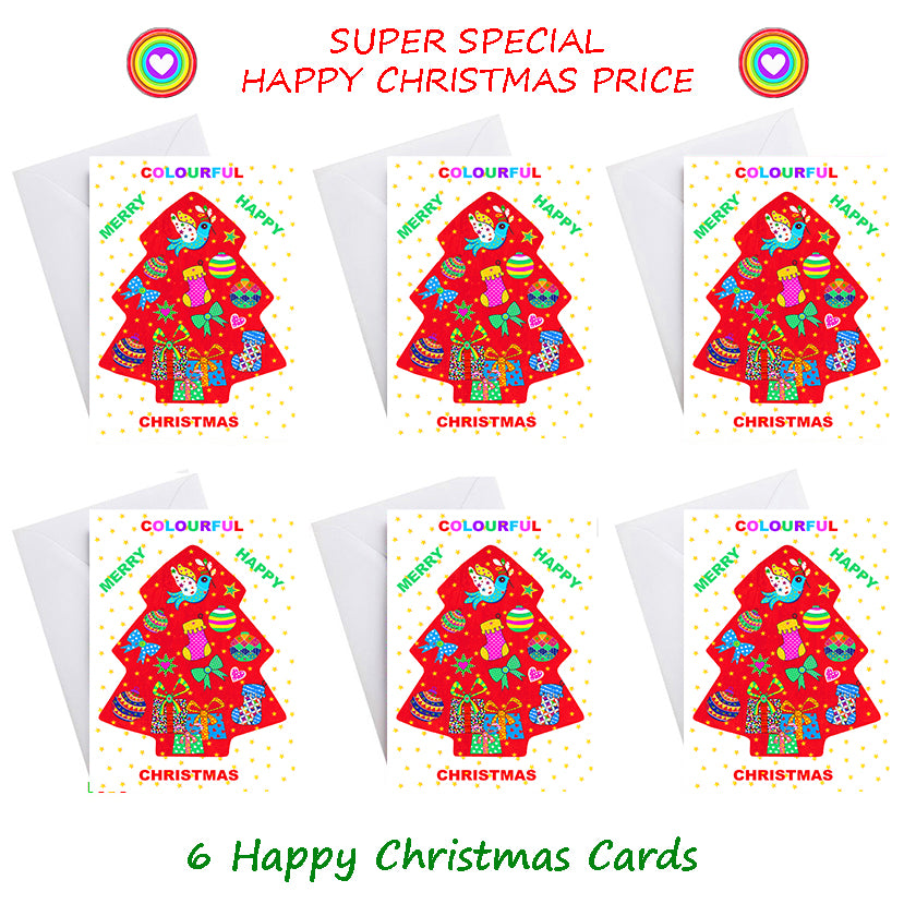 6 Happy Christmas Cards