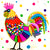 Original Painting - Rainbow Rooster