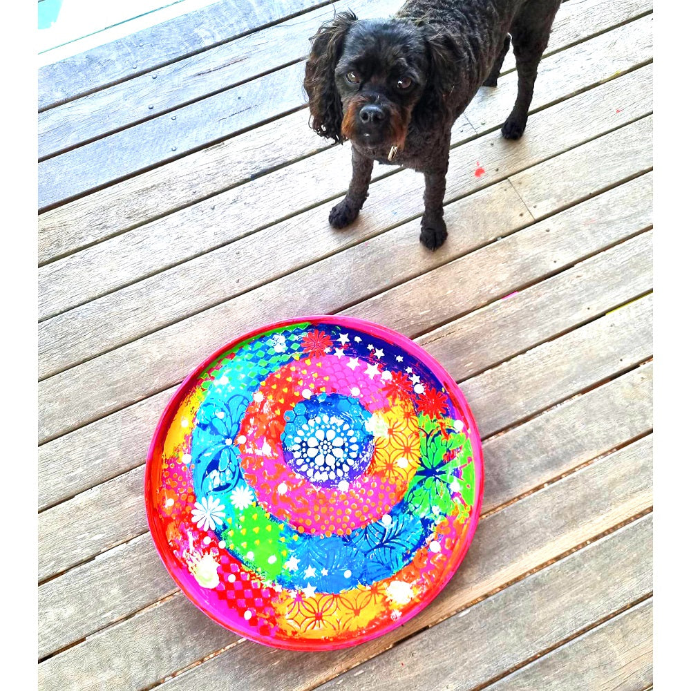 Original Painting - The Painted Tray Magenta