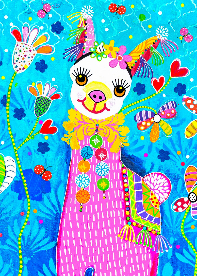 Wall Art Framed Print LLovely LLama